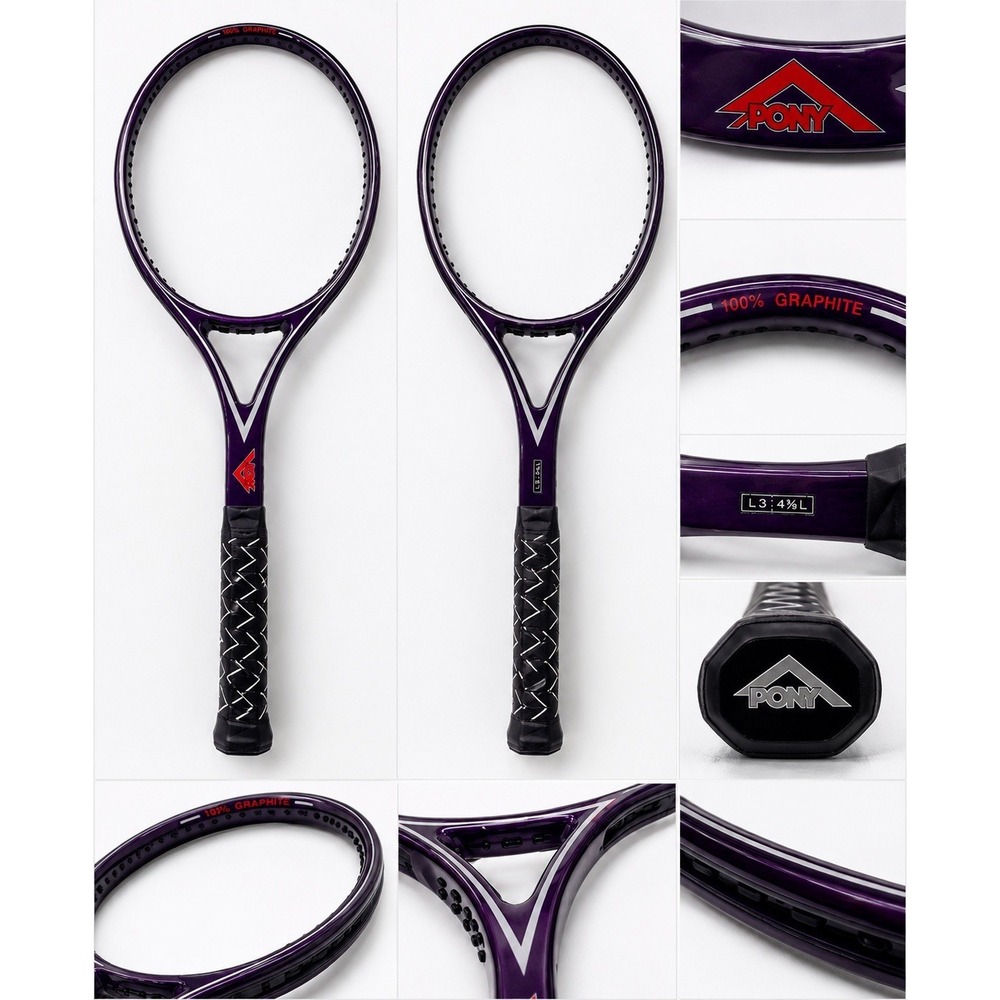 Vintage Pony‎ Tennis Racquet Purple 1980's Mid Size Rare 100% Graphite Unstrung